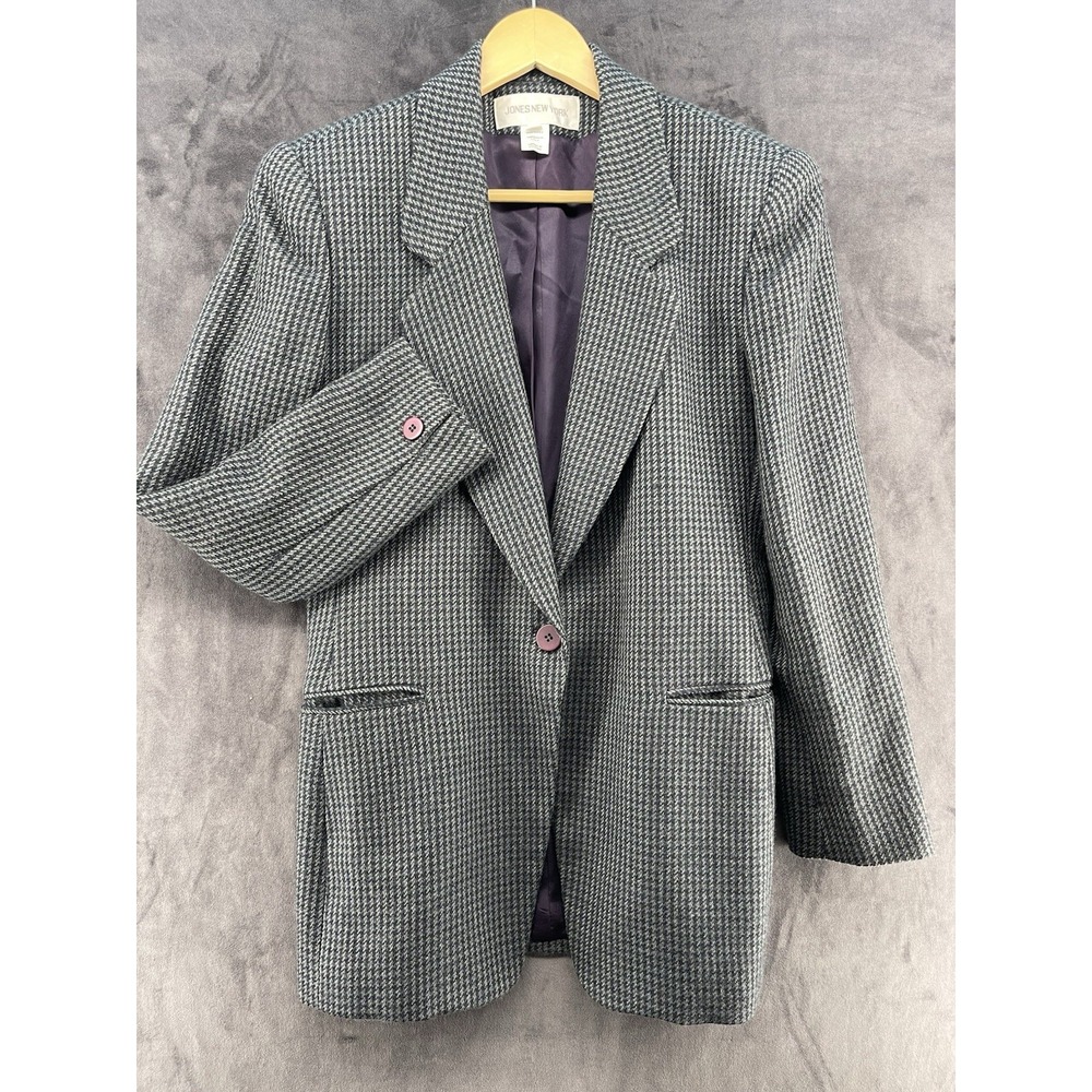 VTG Jones‎ New York 100% Pure Wool Blazer Women's Size 6 Made in USA